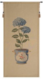 Blue Hydrangea Large European Tapestry