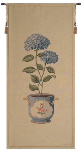 Blue Hydrangea Large European Tapestry