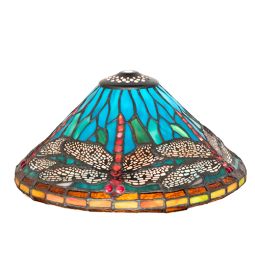 12" Wide Tiffany Hanginghead Dragonfly Cone Shade