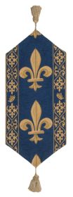 Fleur De Lys Blue VII European Table Runners