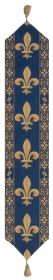 Fleur De Lys Blue V European Table Runners
