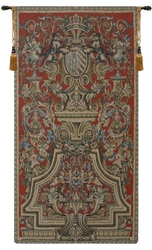 Heraldic Red Small European Tapestry