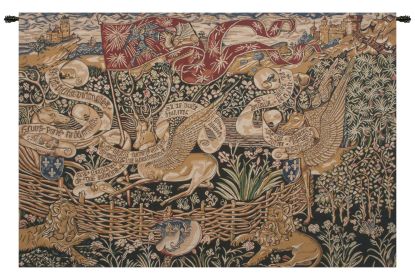 The Winged Stags Black Tapestry