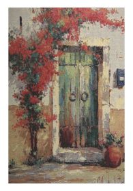 Villa Flora Over Door Stretched Wall Tapestry