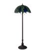 62" High Tiffany Honey Locust Floor Lamp