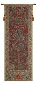 The Tree of Life Portiere Red Tapestry