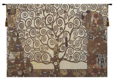 Stoclet Frieze Tree of Life Small Tapestry Wall Art