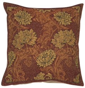 Chrysanthemum Brown Cushion Cover