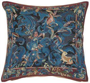 Animals with Aristoloches Blue French Cushion Cover
