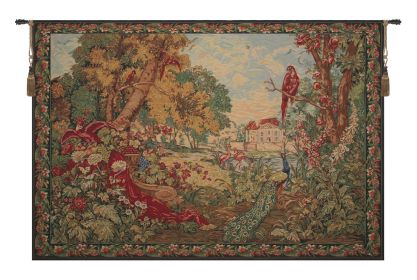Castle In A Green Landscape Tapestry