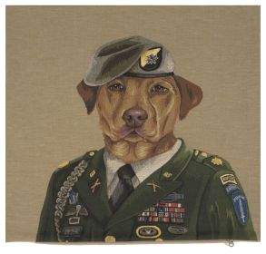 Chien Militaire Green European Cushion Covers