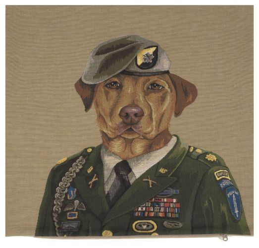 Chien Militaire Green European Cushion Covers