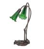 Tiffany Pond Lily 2 Light Accent Lamp - Green