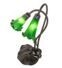 Tiffany Pond Lily 2 Light Accent Lamp - Green