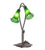 Tiffany Pond Lily 2 Light Accent Lamp - Green