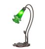 Tiffany Pond Lily 2 Light Accent Lamp - Green