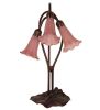 16" High Lavender Tiffany Pond Lily 3 LT Accent Lamp