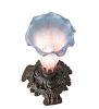 7" High Pink/Blue Tiffany Pond Lily Victorian Mini Lamp