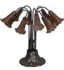 22"H Amber Pond Lily 10 LT Table Lamp