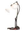 16" High White Pond Lily 2 Light Accent Lamp