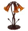 17" High Amber Tiffany Pond Lily 5 LT Accent Lamp