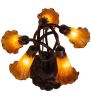 17" High Amber Tiffany Pond Lily 5 LT Accent Lamp