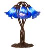 17" High Blue Pond Lily 5 LT Accent Lamp
