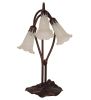 16" High White Tiffany Pond Lily 3 LT Accent Lamp
