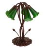 17" High Green Tiffany Pond Lily 5 LT Accent Lamp