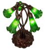 17" High Green Tiffany Pond Lily 5 LT Accent Lamp