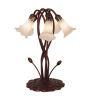 17" High White Tiffany Pond Lily 5 Light Accent Lamp