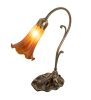 15" High Amber Tiffany Pond Lily Accent Lamp