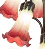 63" High Seafoam/Cranberry Tiffany Pond Lily 12 LT Floor Lamp