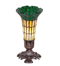 8 High Stained Glass Pond Lily Victorian Accent Lamp