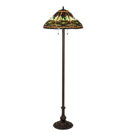 62" High Tiffany Dragonfly Floor Lamp