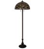 62" High Tiffany Turning Leaf Floor Lamp