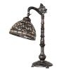 20" High Tiffany Turning Leaf Bridge Arm Table Lamp