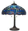 27" High Tiffany Hanginghead Dragonfly Table Lamp