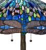 27" High Tiffany Hanginghead Dragonfly Table Lamp