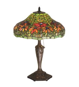 22H Poinsettia Table Lamp