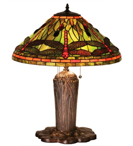 25"H Tiffany Dragonfly Table Lamp