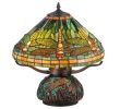17H Tiffany Dragonfly w/Tiffany Mosaic Base Table Lamp