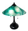 21" High Metro Mente Swirl Glass Table Lamp