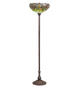 72" High Tiffany Hanginghead Dragonfly Torchiere