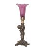12" High Lavender Tiffany Pond Lily Cherub Mini Lamp