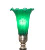 12" High Green Tiffany Pond Lily Cherub Mini Lamp