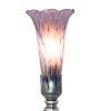 12" High Purple Iridescent Pond Lily Cherub Mini Lamp