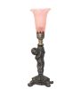 12" High Pink Tiffany Pond Lily Mini Lamp