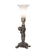 12" High White Tiffany Pond Lily Mini Lamp