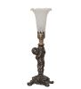 12" High White Tiffany Pond Lily Mini Lamp